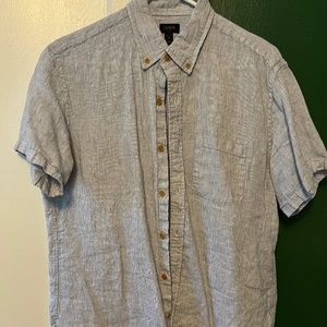 J Crew Mens Short-sleeve Baird McNutt Irish Linen Shirt